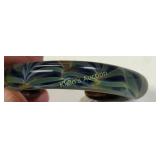 hand blown art glass swirl cuff bracelet