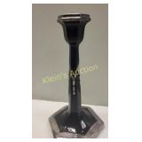 antique cooperative flint black glass star candlei