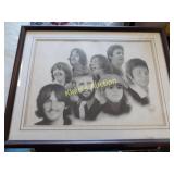 The "Beatles" By Chaplan Pencil Sketch Print
