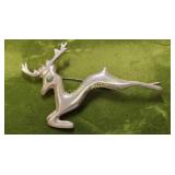 vtg sterling taxco leaping deer brooch w/turquois