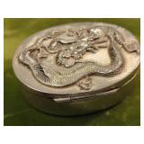 antique chinese export silver box wanghing? signe