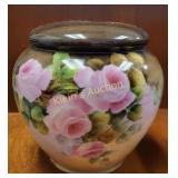 Antique hand painted AK france Biscuit jar