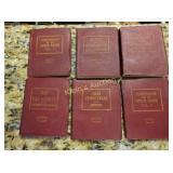 lot of 6 little leather library books old christms