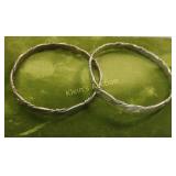pair of vtg sterling bangle bracelets taxco twist