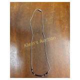 sterling silver & onyx necklace