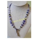 Sterling silver & Blue /Purple Tanzanite? Necklace