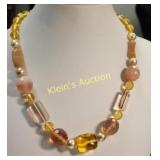 lenora dame style citrine & rose quartz beads