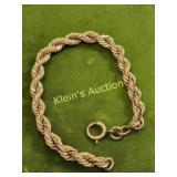 twisted rope 12K gold filled bracelet