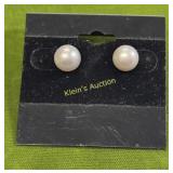 freshwater pearls earrings pierced 9MM