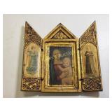 triptque florentian ancien retable vierge marie