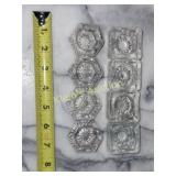 lot of 8 antique glass salt cellars personal