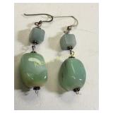 green nephrite jade earrings Beautiful