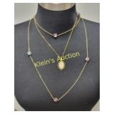 Jewelry necklaces millefioi lot of 2