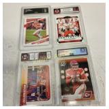 football trading cards all graded lot of 4