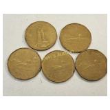 Canada dollar coins lot of 5 loonies 94 comm