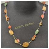 lia sophia multi color shells & glass beads neckla