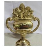 door knocker brass neoclassical  gold urn & floral