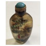 chinese reverse painted snuff bottle gorgeous
