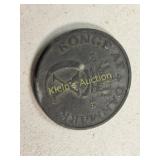 1945 Denmark 5 ore coin ef error  die!