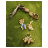 gold filled baby shoes mini & charms enameled