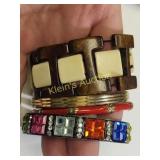 bangle bracelets  jeweled, enameled, sarah cov too