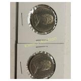 1971 & 72 canada 50 cent coins AU-BU