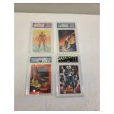 collectible trading cards graded lot of 4 comics