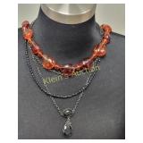 costume jewelry lot of 2 necklace NY too!