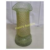 wilhelm kralik sohn yellow martele glass vase glow
