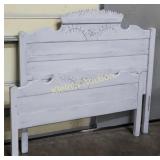 antique white washed oak eastlake bed