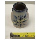 salt glazed mini jug signed elabeth? 90