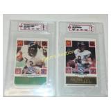 graded football cards lot of 2 1986 mcdonalds