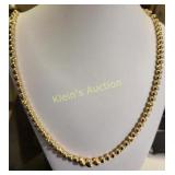 14K solid gold 5.7mm balls chain necklace 24"