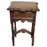 antique Edwardian carved walnut side table