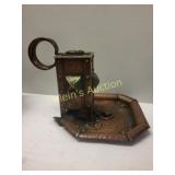 hammered copper candle holder arts & crafts style