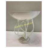 Krosno art glass octopus bowl 12 1/2" tall