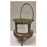 German Porcelain lithopane brass tea warmer 19thC