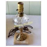 antique whale oil lamp w/ electric top