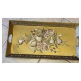 antique large toleware serving tray nashco pilgrim