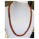antique faceted amber necklace golden honey color