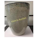 speckled glazed terra cotta  pot or vase, planter