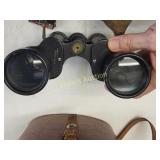 WWII era 7x50 binoculars w/ case & carry strap
