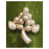 taxco sterling grape brooch mint!