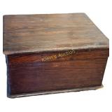 English antique  oak coin box / storage box