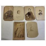 early 1800's photos & stamps lot of 6 irs propriet