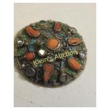 antique kabyle tabzimt sterling brooch pendant