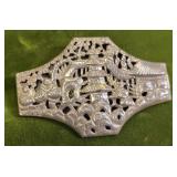 rare Coro Sterling Asian Brooch lg 3'