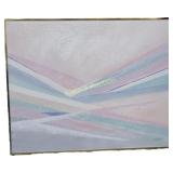 geometric abstract modern oil on canvas J Andersen