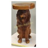 hand carved african lion stool ornate decoration!