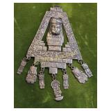 antique Peruvian sterling pendant large